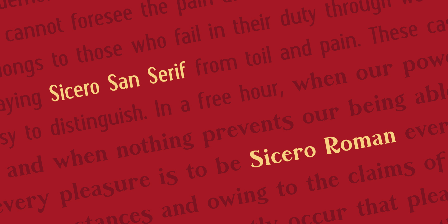 Пример шрифта Sicero Roman